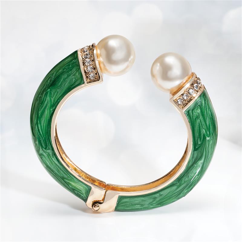Park Avenue Cuff (Green Cuff & Stud Earrings)